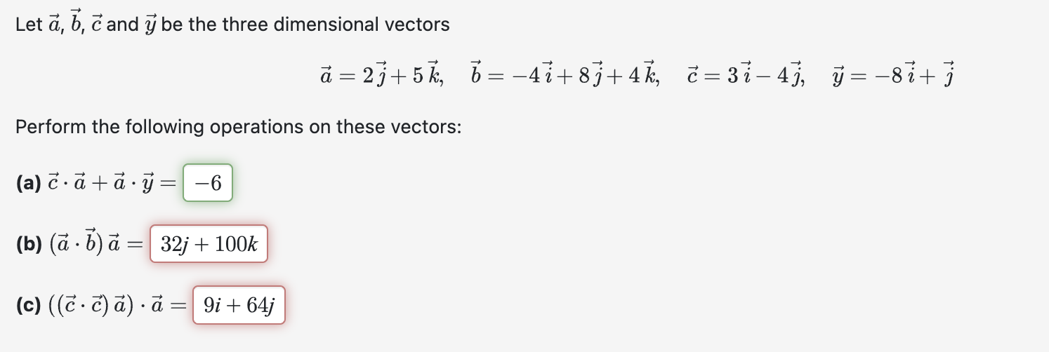 Solved Let A,b,c And Y Be The Three Dimensional Vectors | Chegg.com