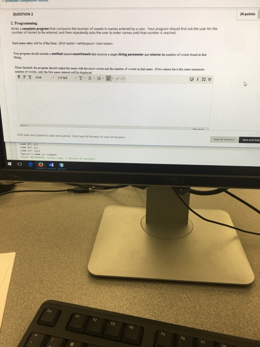 Solved QUESTION 2 20 points 2. Programming Write a complete | Chegg.com