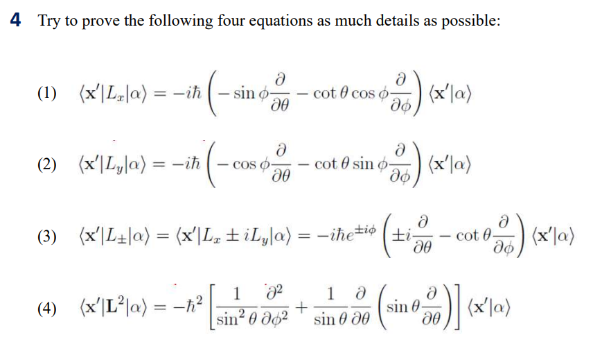 Solved Try to prove the following four equations as much | Chegg.com