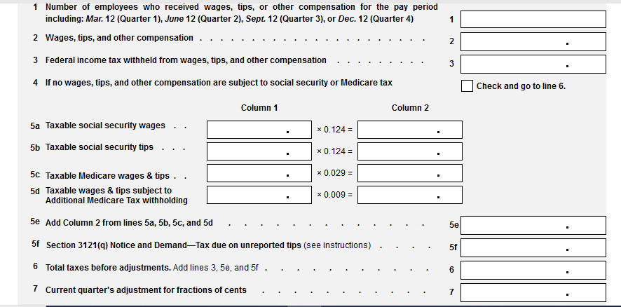 Solved Complete Form 941 for the 2nd quarter of 2020 for | Chegg.com