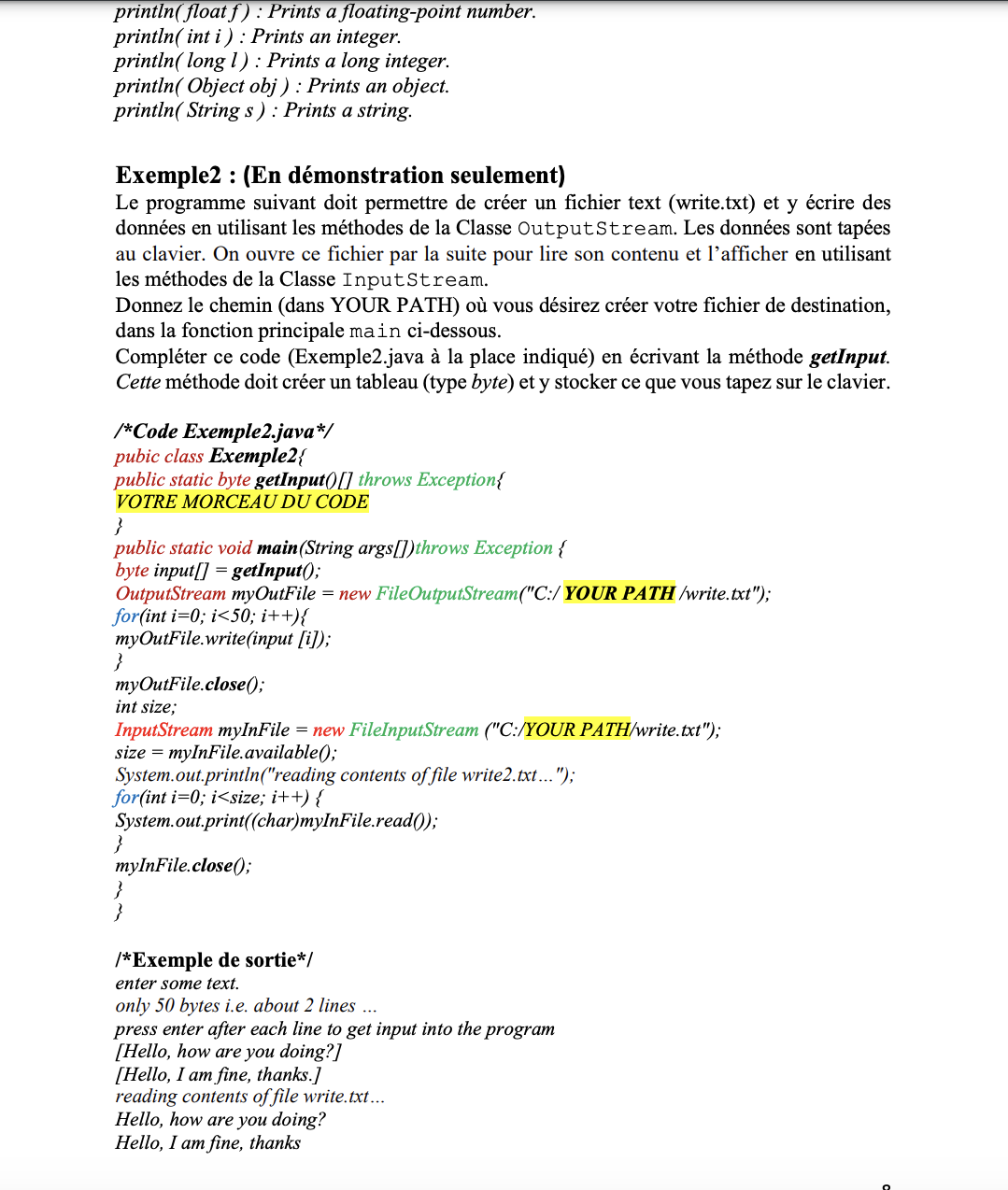 Solved Le programme EX1. java ci-joint consiste à lire les | Chegg.com