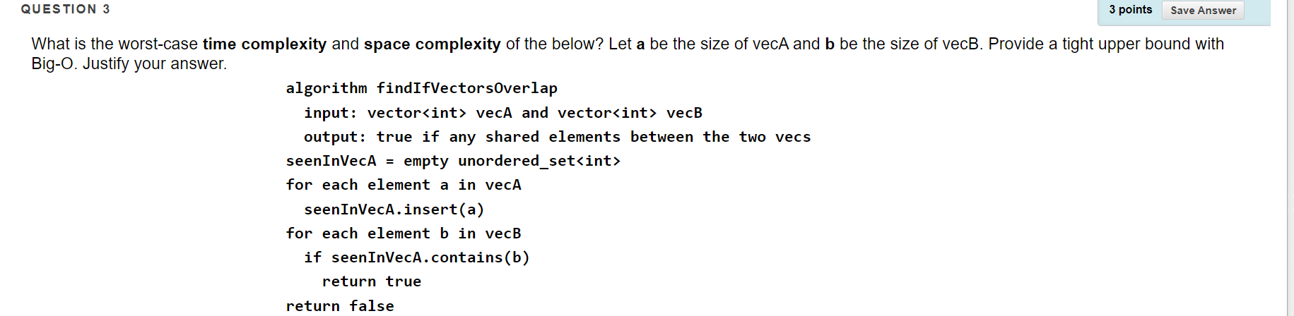 Solved QUESTION 1 3 points Save Answer What is the | Chegg.com
