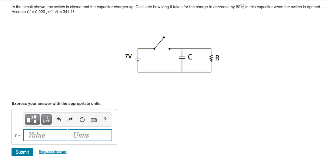 Solved In the circuit shown, the switch is closed and the