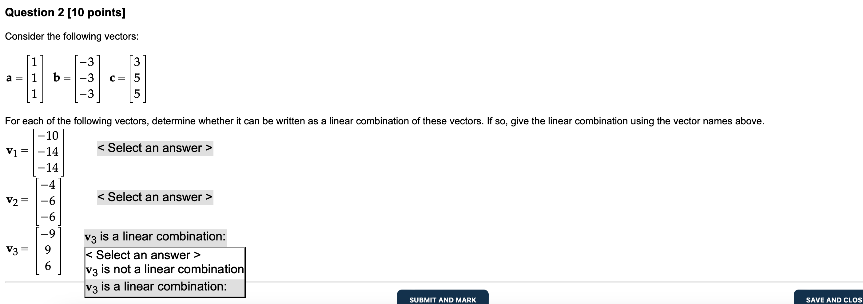 Solved Question 2 [10 ﻿points]Consider the following | Chegg.com