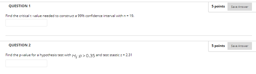 Solved QUESTION 1 5 points Save Answer Find the critical | Chegg.com