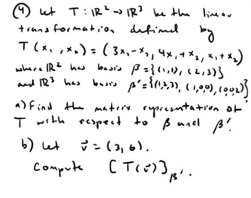 Solved 9 Ut T 1r 1r3 Be The Line Ar Transformation Defin Chegg Com