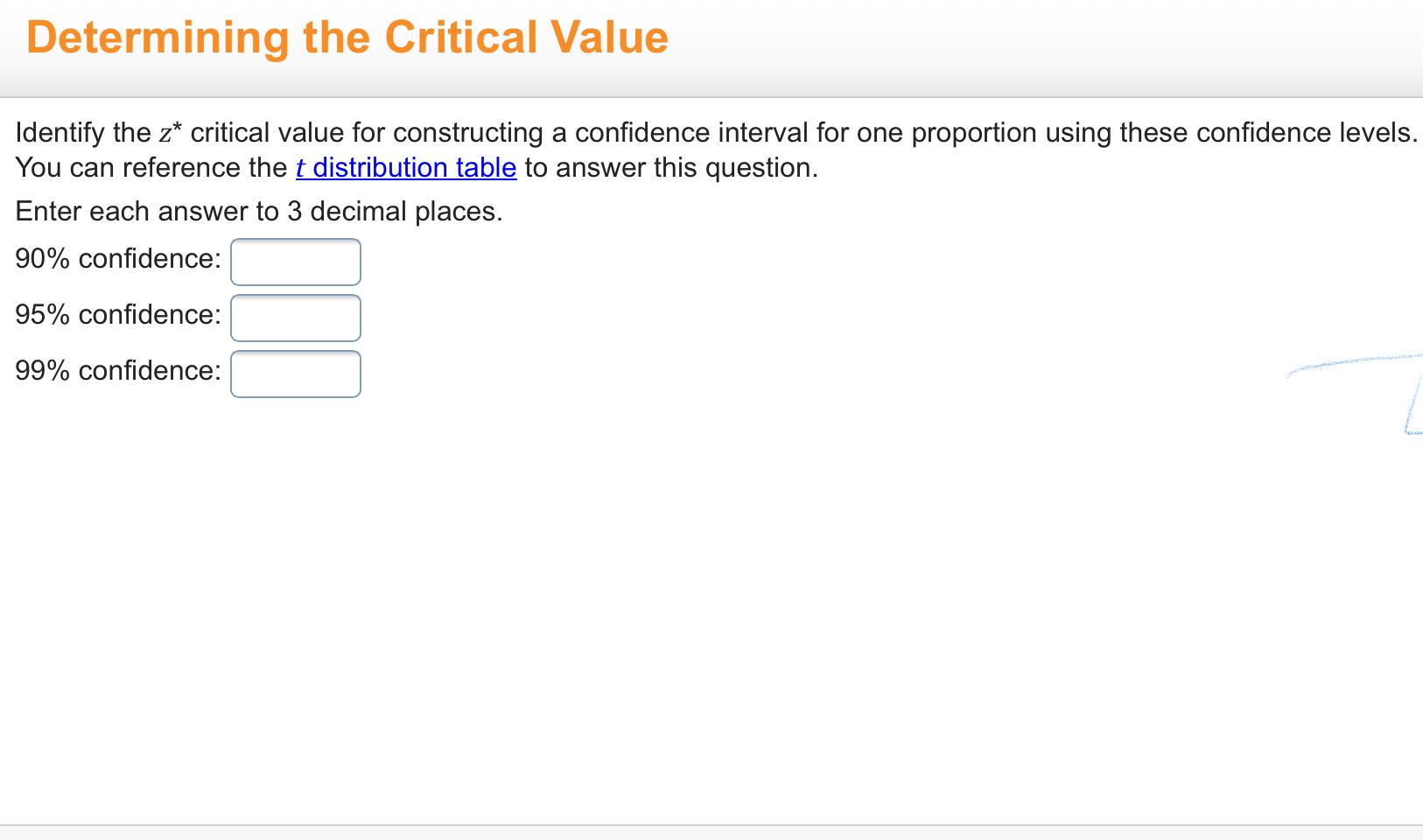 Solved Determining the Critical Value Identify the z* | Chegg.com