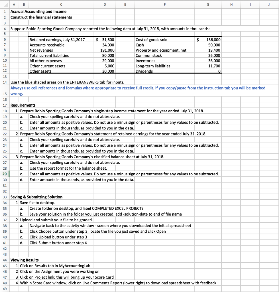 Solved 1 2 Accrual Accounting and Income Construct the | Chegg.com