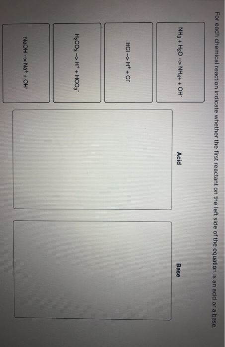 Solved For each chemical reaction indicate whether the first | Chegg.com