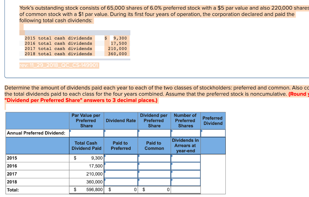 York S Outstanding Stock Consists Of 65 000 Shares Of Chegg Com