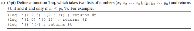 Solved Implement The Following Functions In Scheme Using | Chegg.com