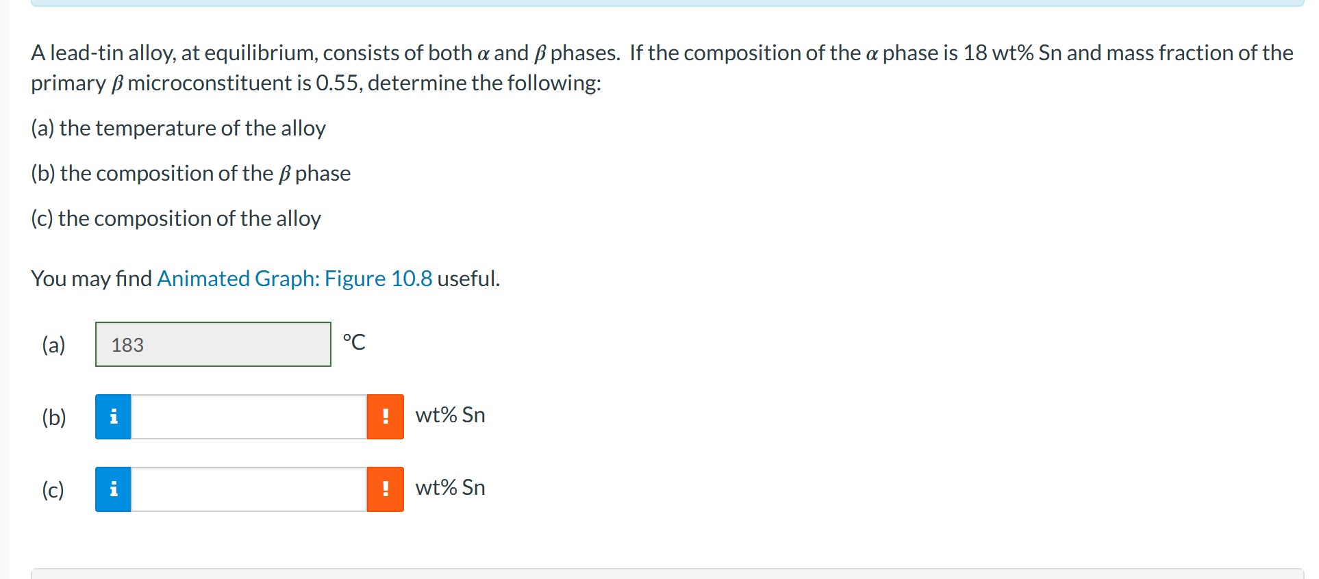 Solved A Lead-tin Alloy, At Equilibrium, Consists Of Both α 