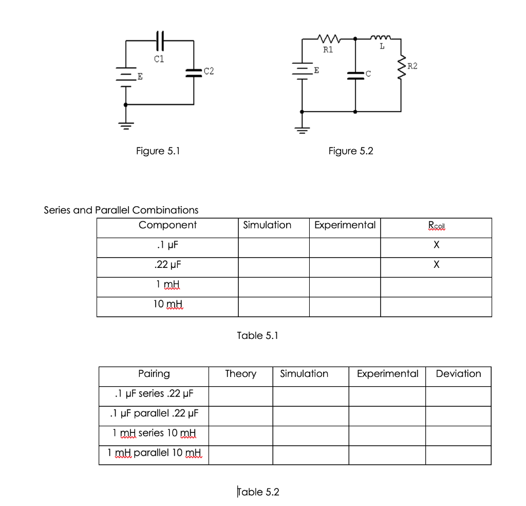 Solved Procedure Using an RLC meter, measure the values of