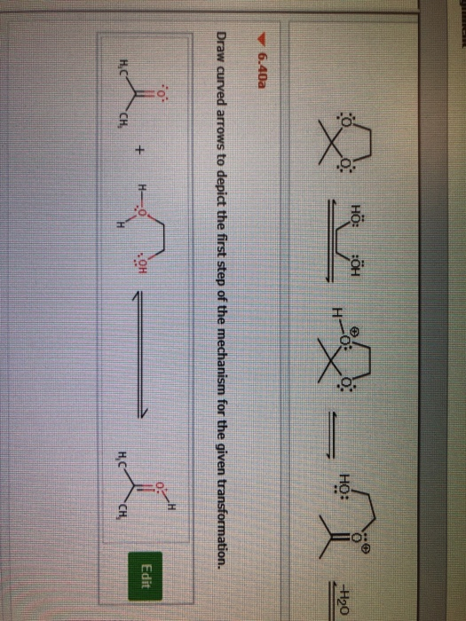 Solved Draw curved arrows to depict the first step of given | Chegg.com