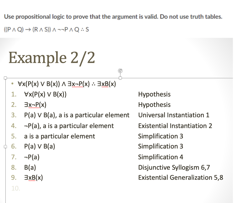 Solved Use Propositional Logic To Prove That The Argument Is 4981