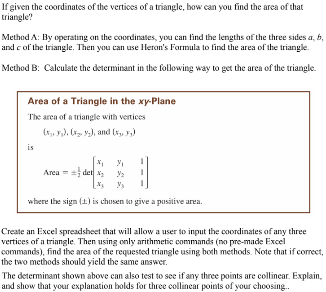 find vertices of a triangle with coordinates