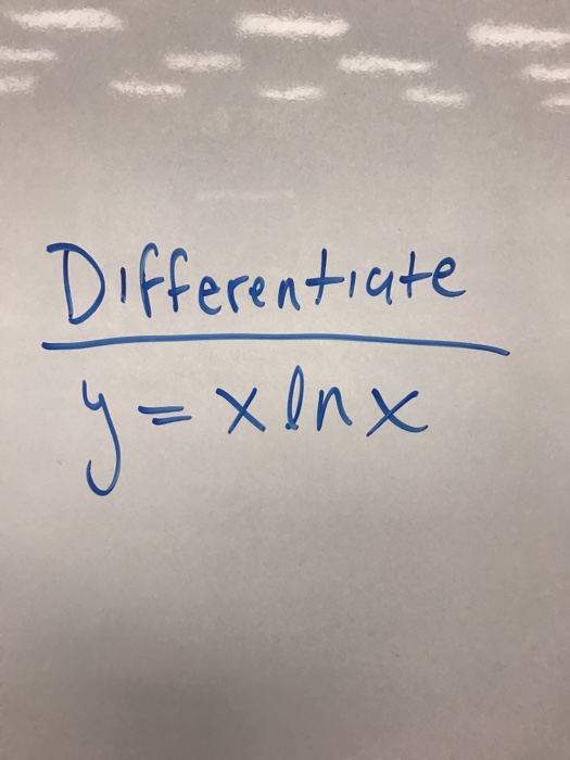 Solved differentiate y x ln x chegg