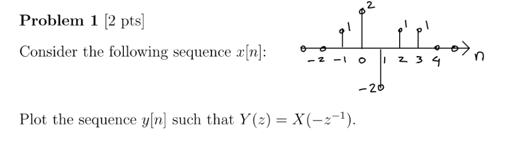 Solved 2 Problem 1 2 pts Consider the following sequence | Chegg.com