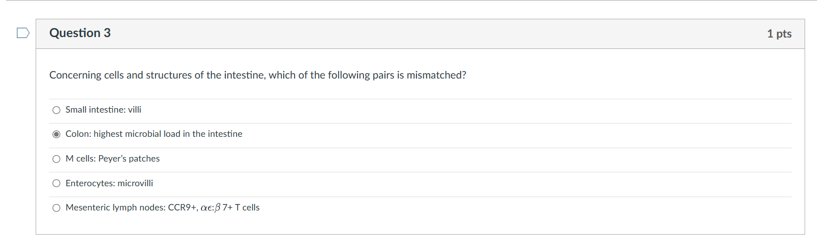 Solved Concerning cells and structures of the intestine, | Chegg.com