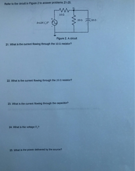 Solved Refer To The Circuit In Figure 2 To Answer Problems | Chegg.com