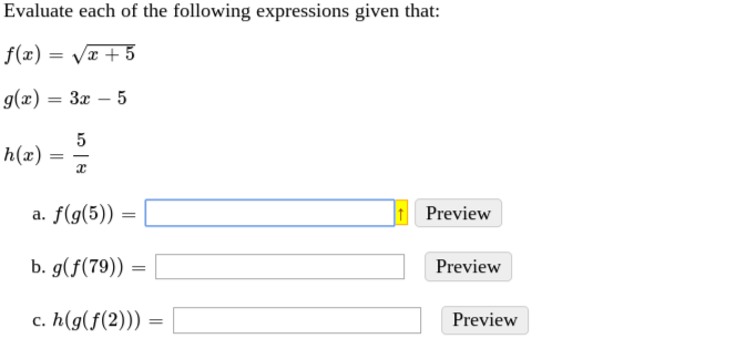 Solved Evaluate Each Of The Following Expressions Given T Chegg Com