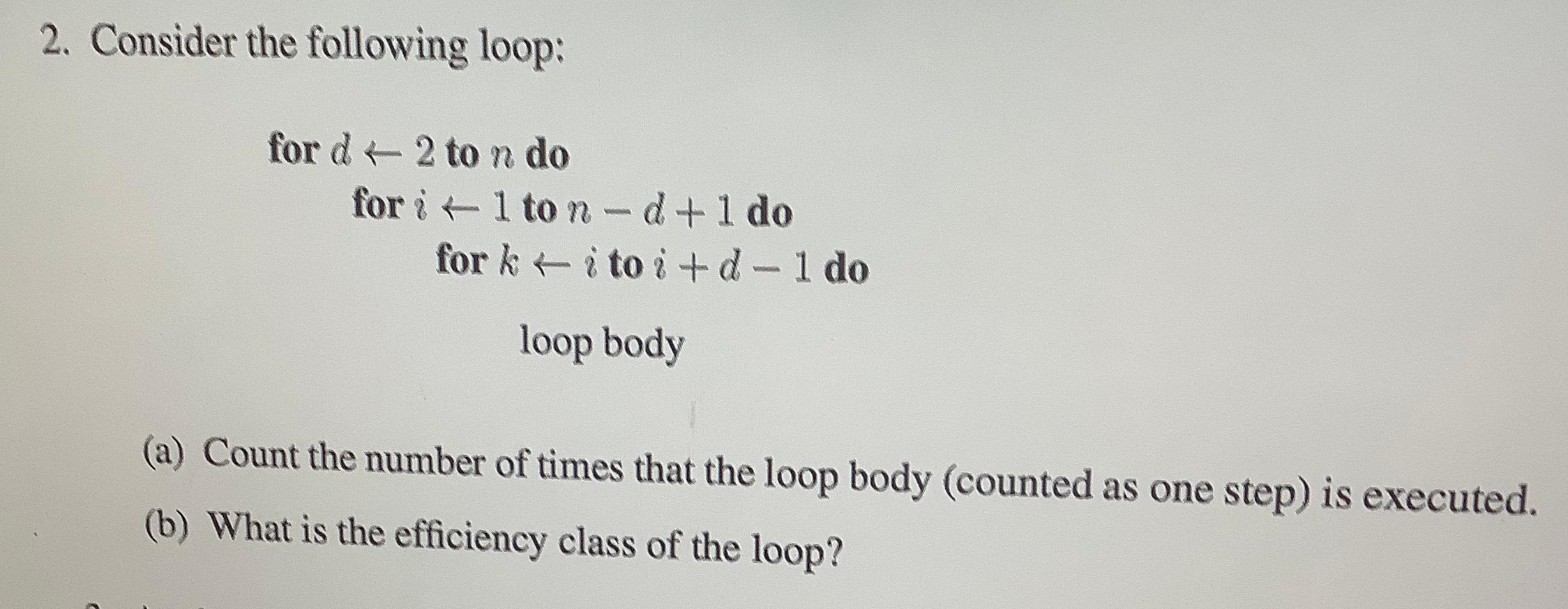 Solved using the trace method to count the execution of the | Chegg.com