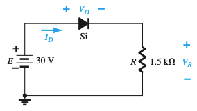 Solved Determine V_D , I_D , and V_R for the circuit using: | Chegg.com