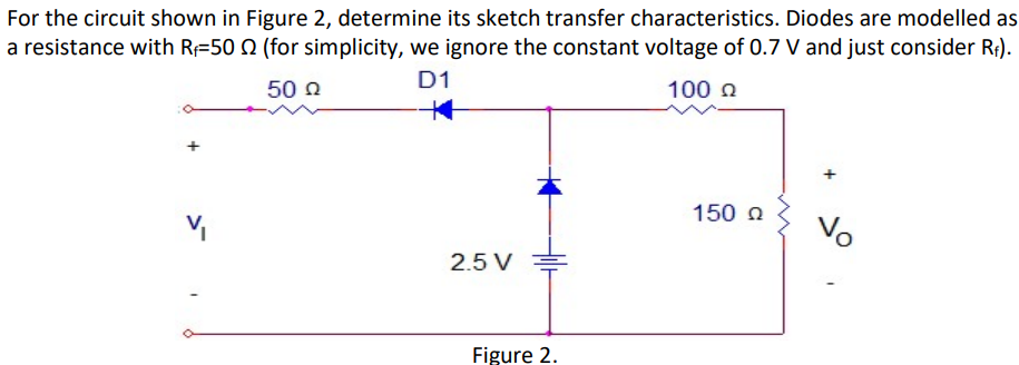 Solved For the circuit shown in Figure 2, determine its | Chegg.com