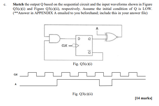 Solved Sketch the output Q based on the sequential circuit | Chegg.com