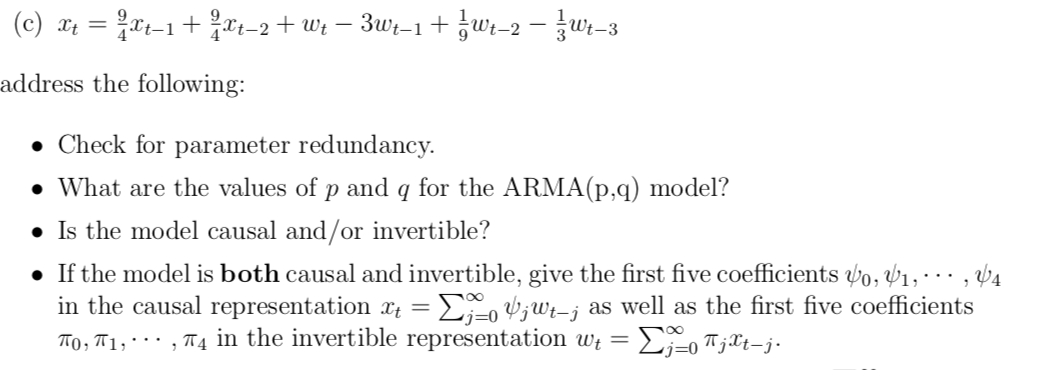 Given the model: I have been able to find | Chegg.com