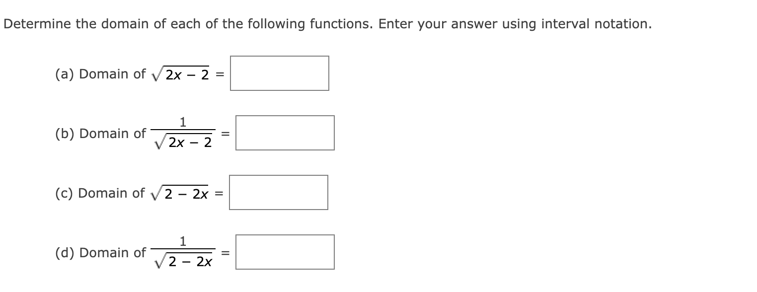 Solved Determine The Domain Of Each Of The Following Chegg solved-determine-the-domain-of-each-of-the-following-chegg