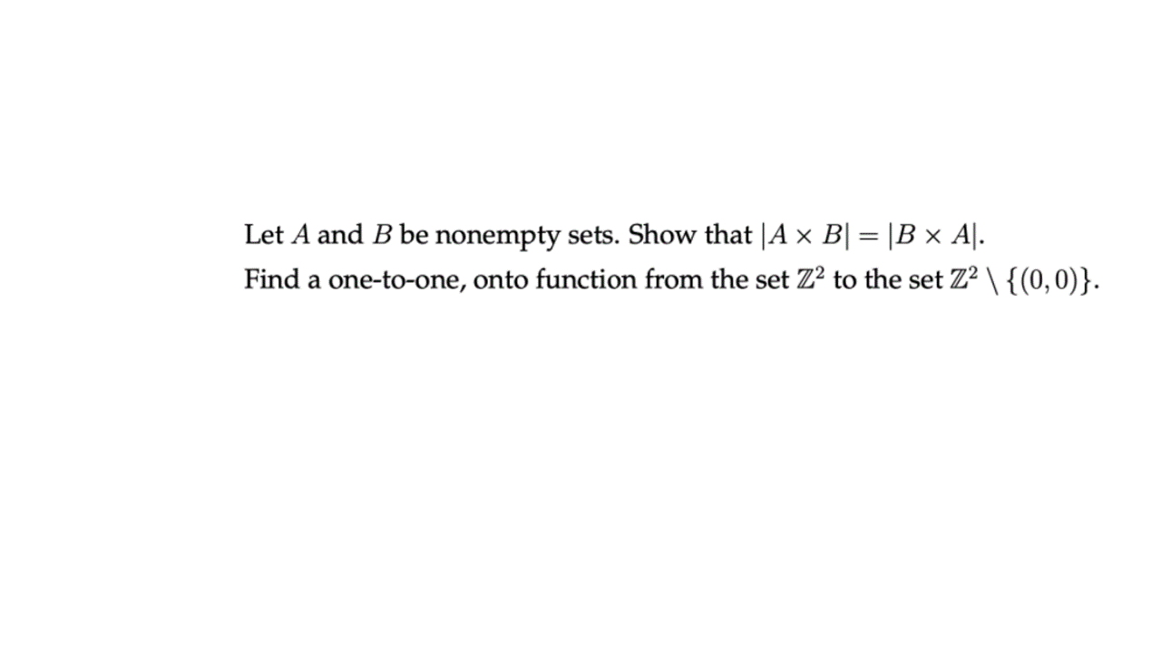 Solved Let A And B Be Nonempty Sets. Show That A X B) = \B X | Chegg.com