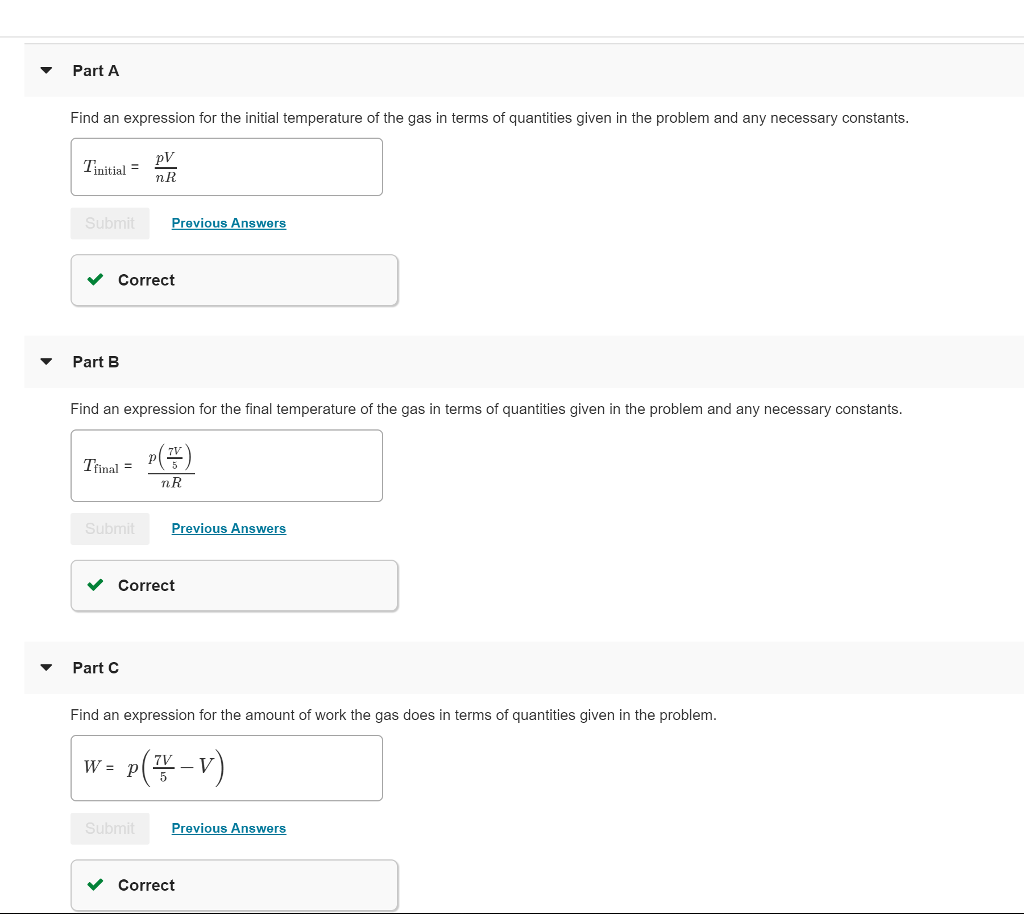 Solved Constants N Moles Of An Ideal Monatomic Gas Expand At | Chegg.com