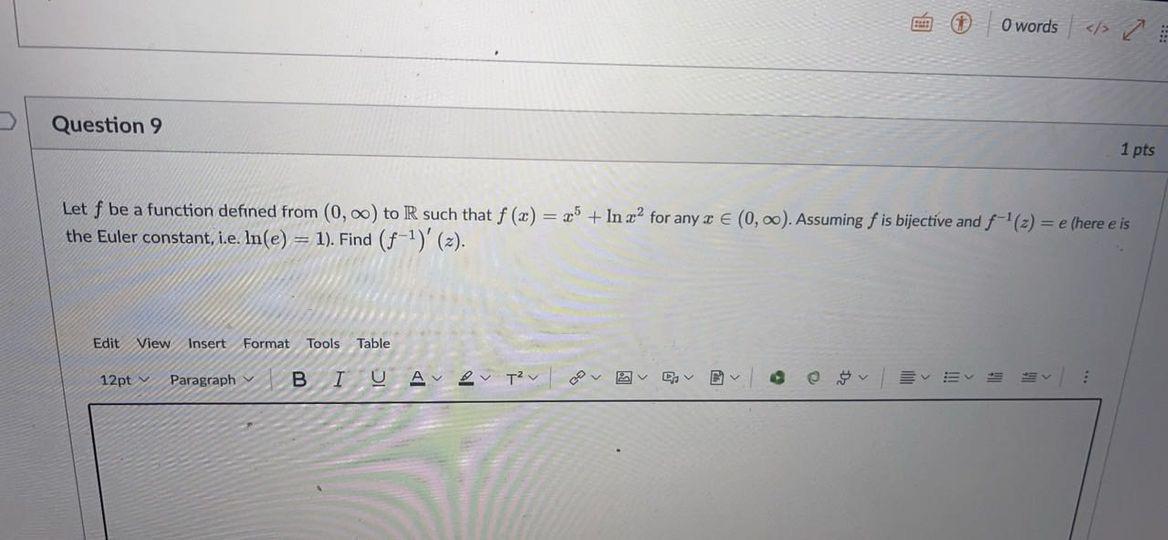 Solved Let f be a function defined from (0,∞) to R such that | Chegg.com