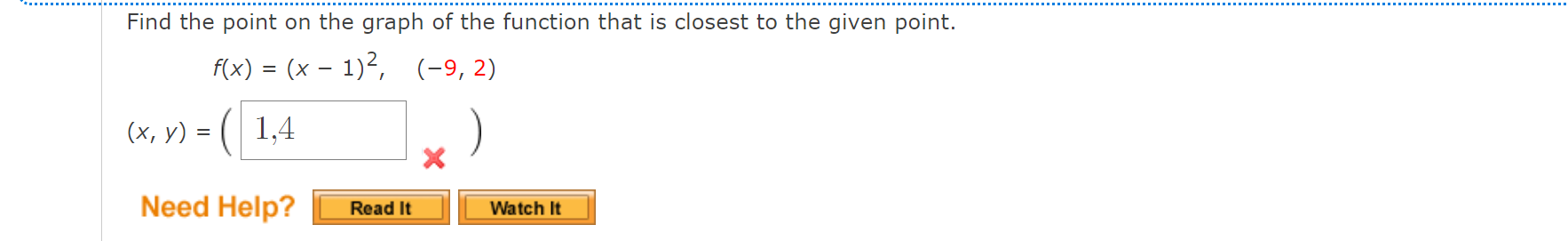 Solved Find the point on the graph of the function that is | Chegg.com