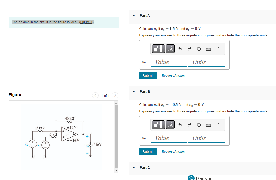 Solved The op amp in the circuit in the figure is ideal. | Chegg.com
