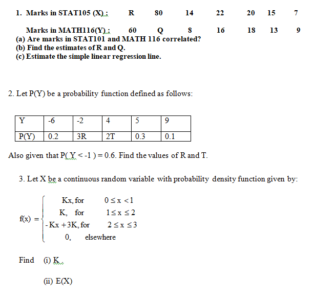 Solved 22 15 7 16 18 13 9 1 Marks In Stat105 X R 80 Chegg Com