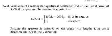 Solved *3.1-6 A rectangular aperture has lengths L, and L, | Chegg.com
