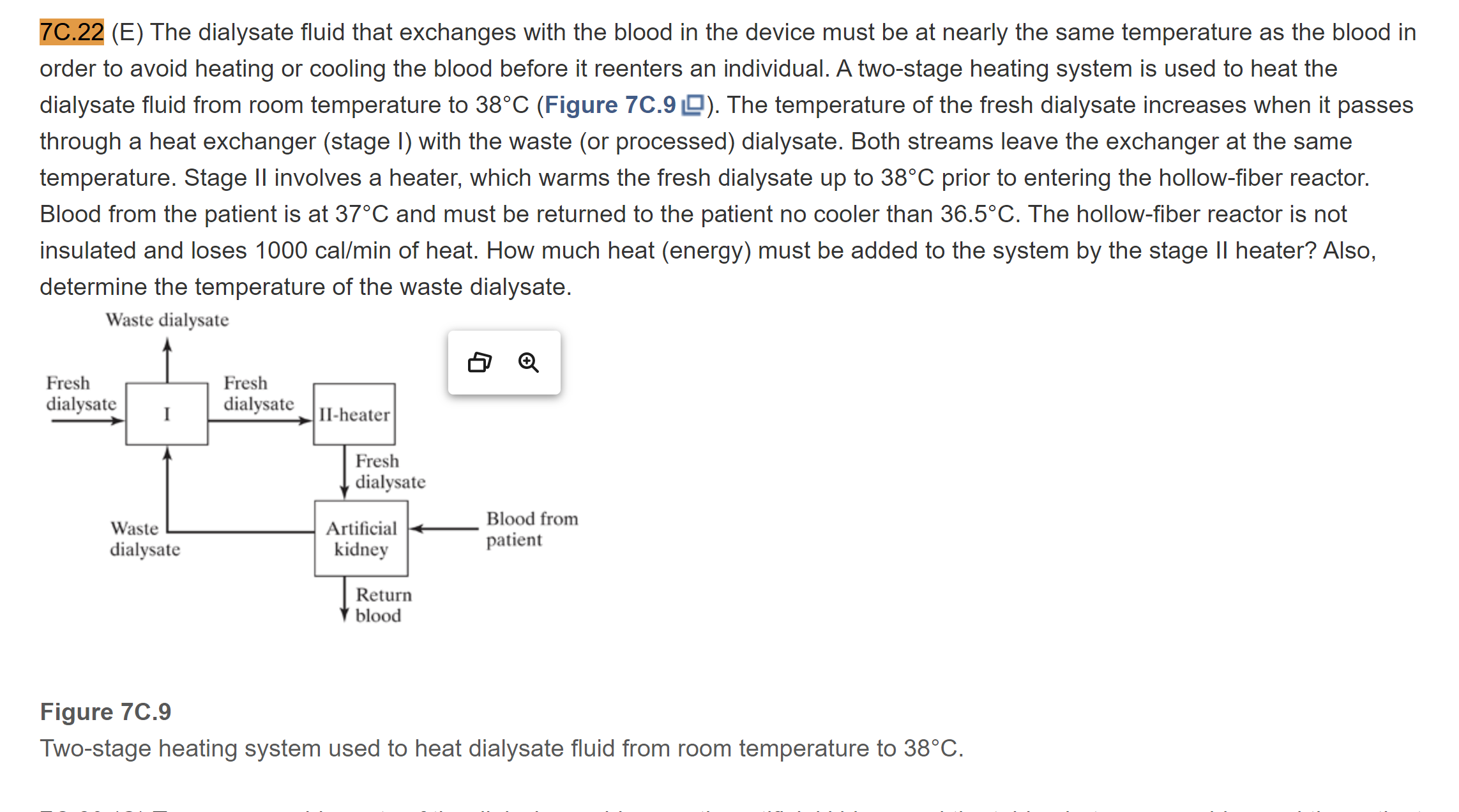 Solved 7C.22 (E) The dialysate fluid that exchanges with the