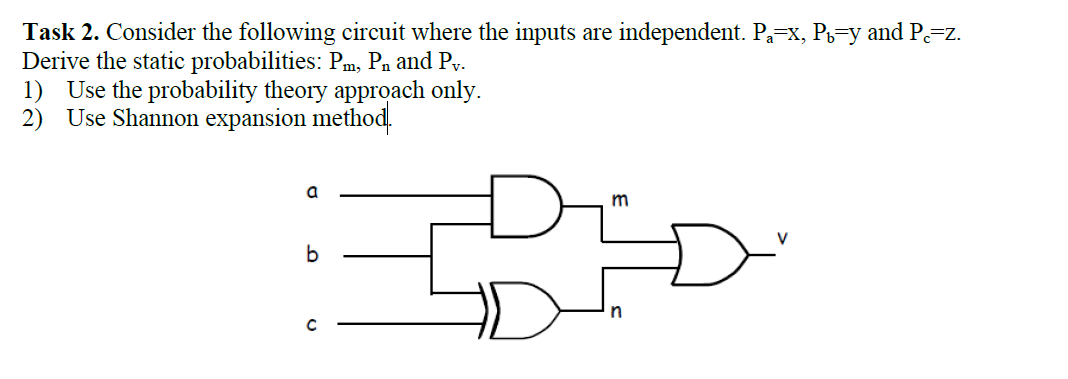 Solved Task 2. ﻿Consider the following circuit where the | Chegg.com