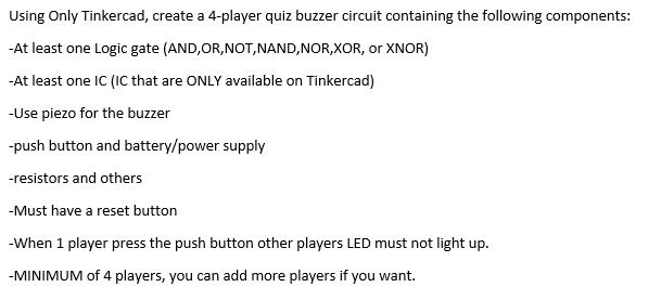 Tinkercad Quiz: Khám Phá Thiết Kế 3D và Mạch Điện Qua Các Bài Quiz Sáng Tạo
