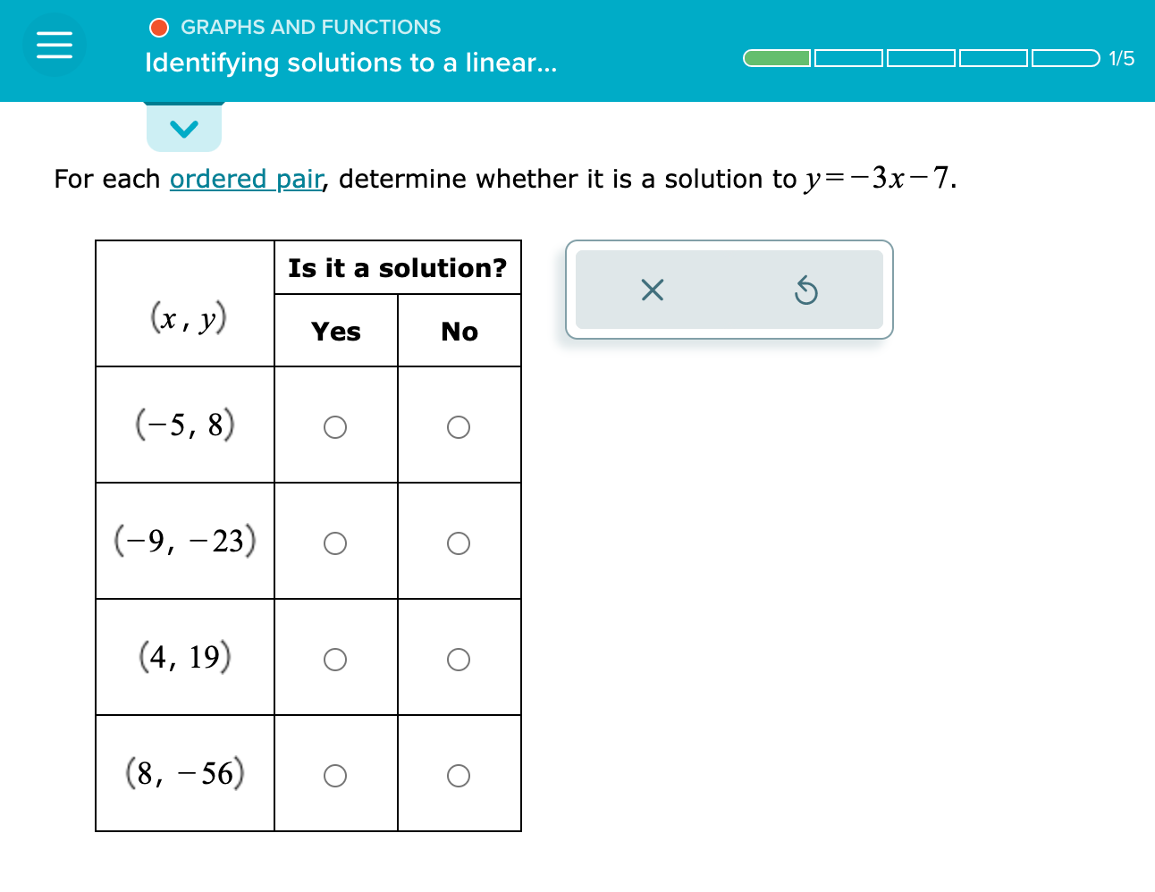 Solved For Each Ordered Pair Determine Whether It Is A