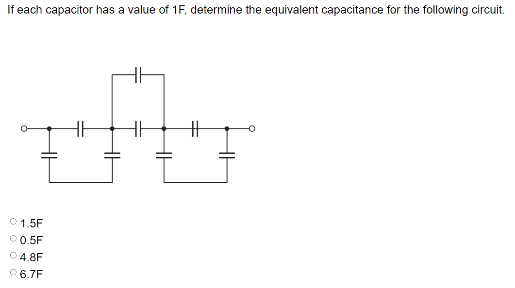 Solved If each capacitor has a value of 1 F, determine the | Chegg.com