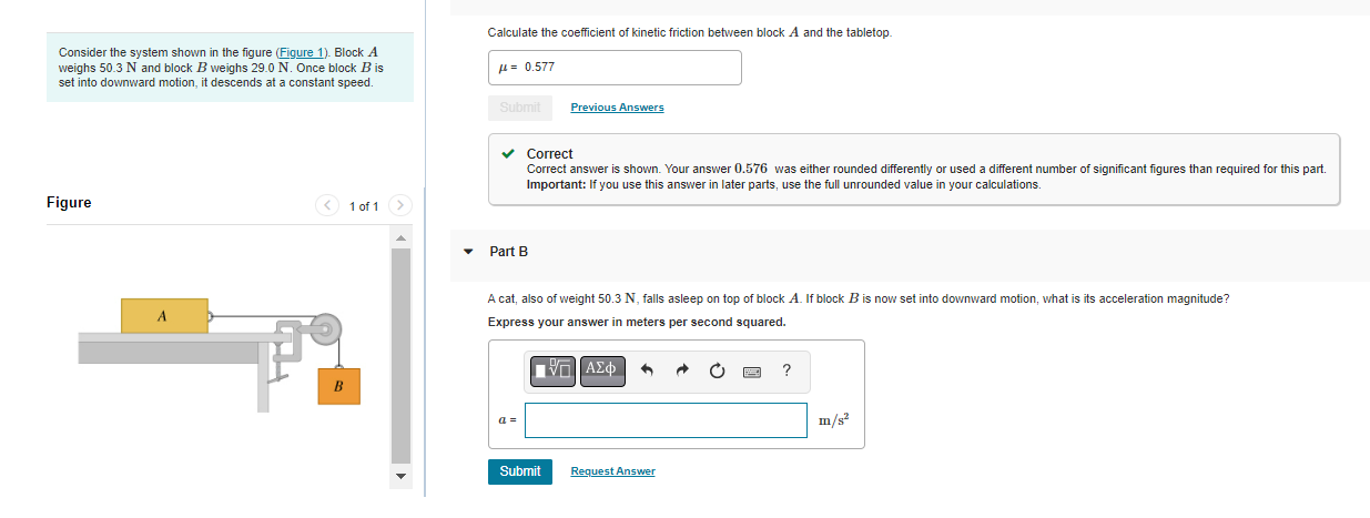 Solved Calculate The Coefficient Of Kinetic Friction Between | Chegg.com