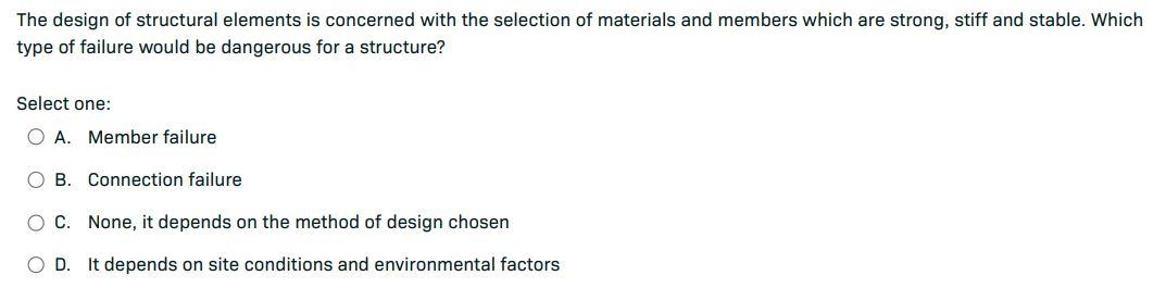 Solved The design of structural elements is concerned with | Chegg.com