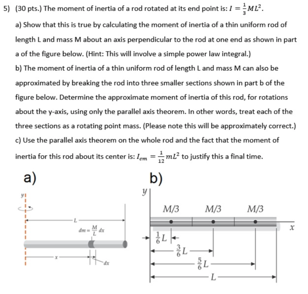 moment of inertia of rod about its end point