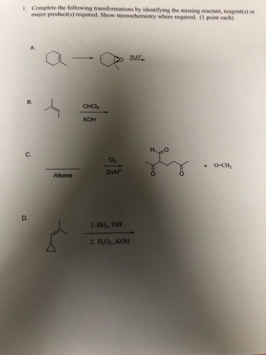 Solved Complete the following transformations by identifying | Chegg.com