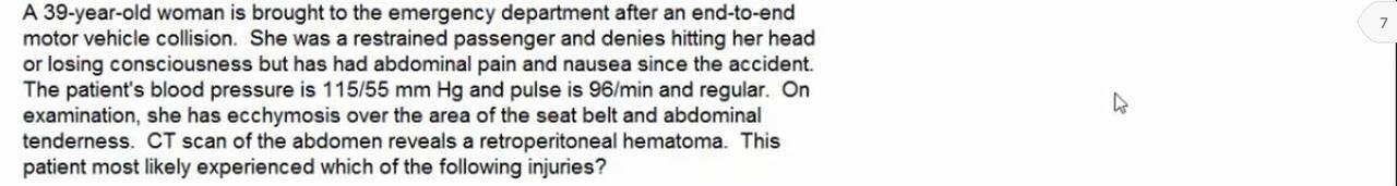 Solved 7 A 39-year-old woman is brought to the emergency | Chegg.com