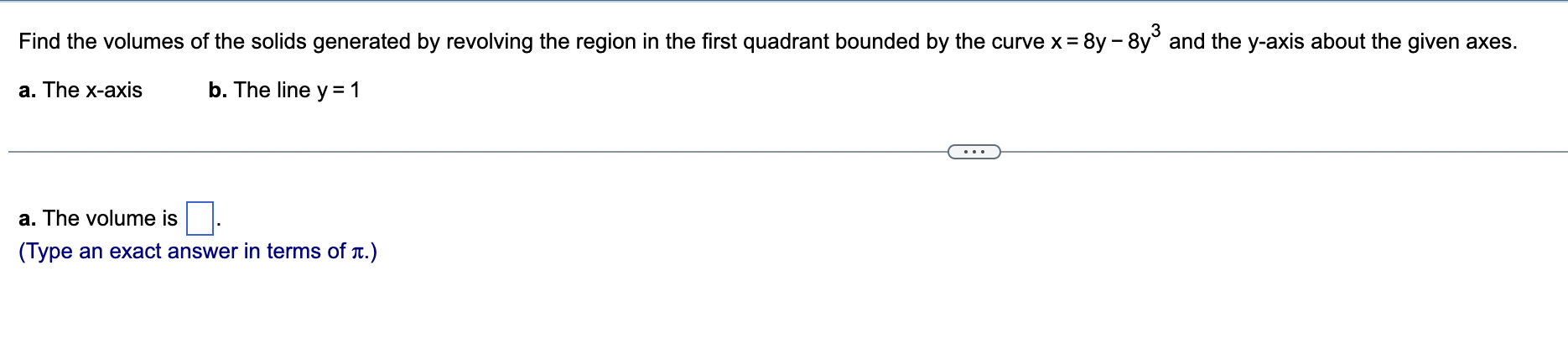 Solved Find the volumes of the solids generated by revolving | Chegg.com