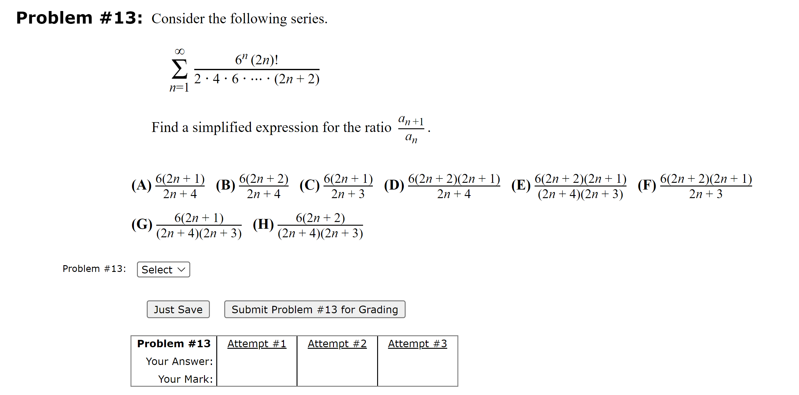 Solved Problem \# 13: Consider The Following Series. | Chegg.com